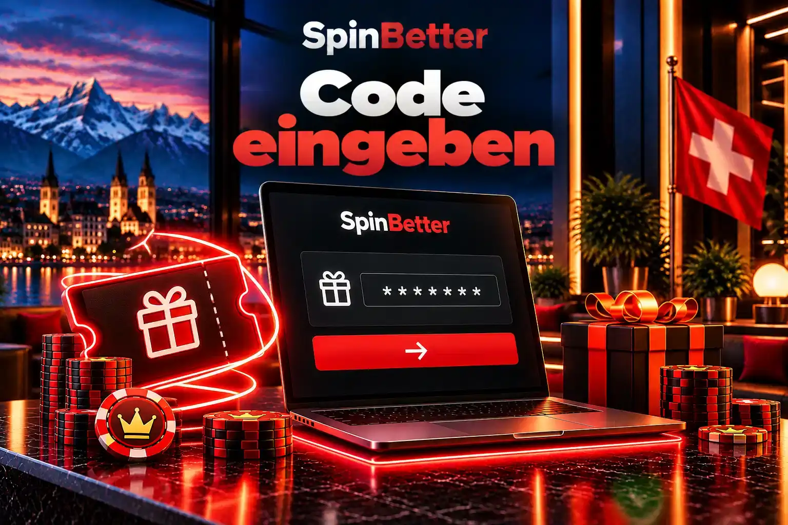 Code eingeben: Eingabefeld mit Pfeil-Schaltfläche auf dem Laptop
